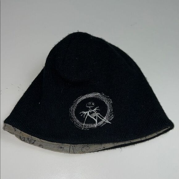 Tim Burton’s Nightmare Before Christmas Black Unisex Acrylic Beanie Toboggan Hat - Picture 1 of 6